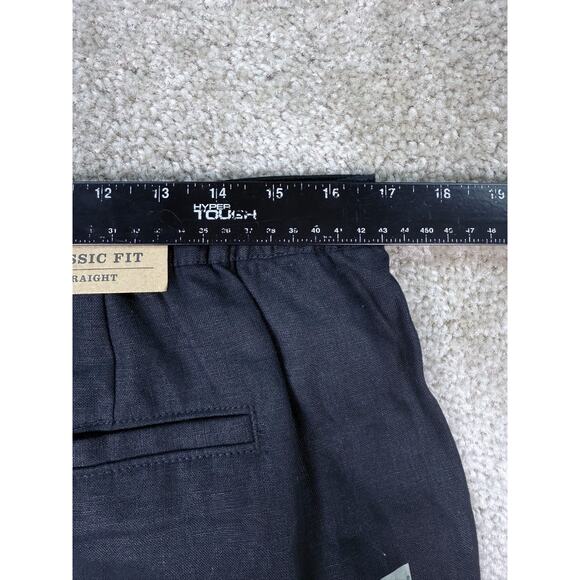 LL Bean Premium Linen Pants WIDE LEG Black Womens Sz 14 Beach NWT B608 - Picture 8 of 10